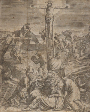 Stará rytina podľa Tintoretta