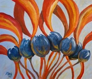 Modré tulipány