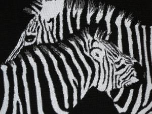 Vyšívaný obraz - Zebry