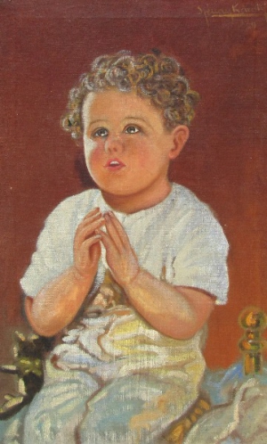 Modliaci sa chlapček