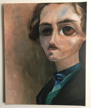 Eugéne Delacroix, francúzsky umelec - autoportrét