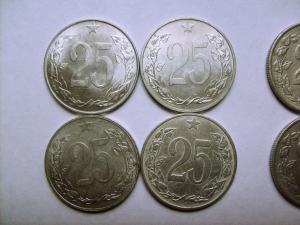 25 haleřů  Lot 10 Ks