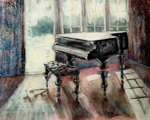 Piano and roses