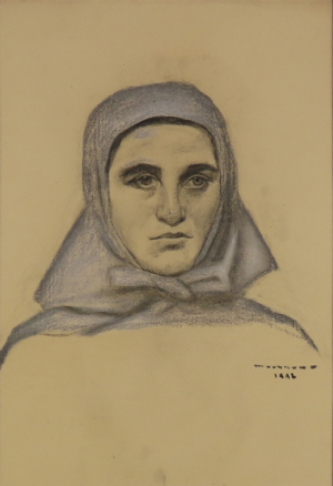Žena v bielej šatke