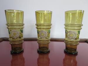 Starožitné sklenené poháre