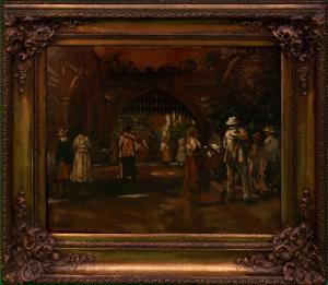 Antal BERKES (1874-1938) / Gates of Vajdahunyad Castle in Budapest