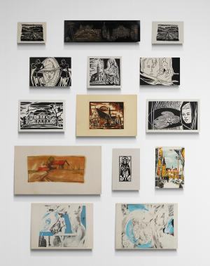 Súbor 14 grafík Jozef Saloň a Mikuláš Lovacký