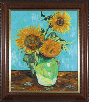 Kópia obrazu Tri slnečnice podľa Vincenta van Gogha