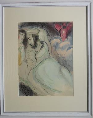 Marc Chagall / Sarah and Abimelach - oroginálna litografia (COA)