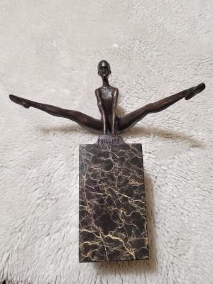 Art Deco soška / socha gymnastky – nápis PHILLIPS