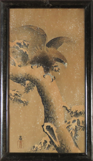 Ohara Koson - Orol na zasneženej vetve