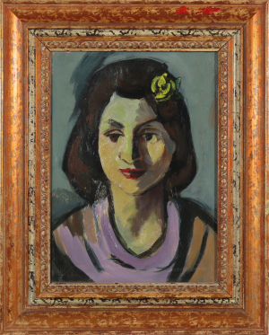 Žena s kvetinou