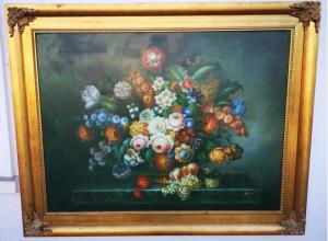 Monumentálna baroková štýl - Kvetinové zátišie
