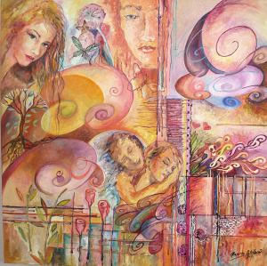 Daniela Petríková - Abstrakt fialovy