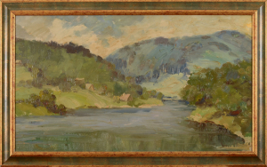 Viktória Szmutková-Tomášiková - Krajina s riekou